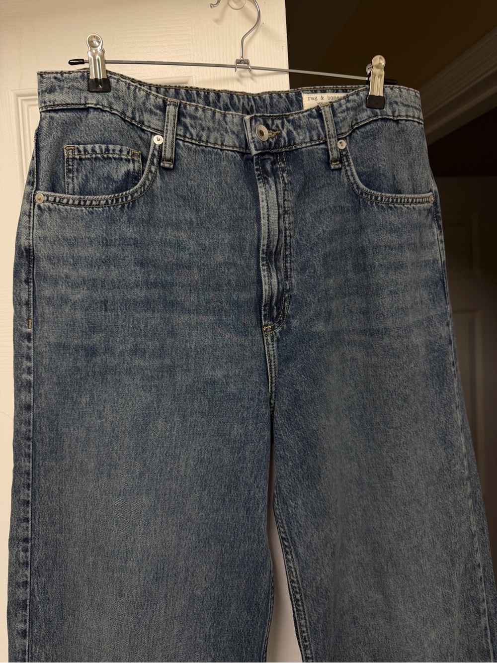 NWT Rag & Bone Lori Wide Leg Jeans Easton 100% Cotton Size 30 - Picture 4 of 15